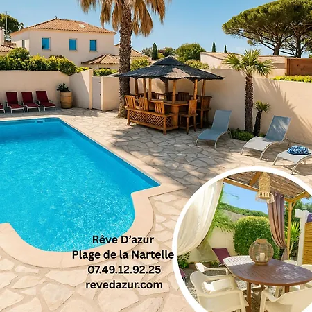 Maison Julia Bord De - 2 - De La Nartelle - Maxime - Piscine Partagee - Parking - Bbq - Draps Inclus Sainte-Maxime